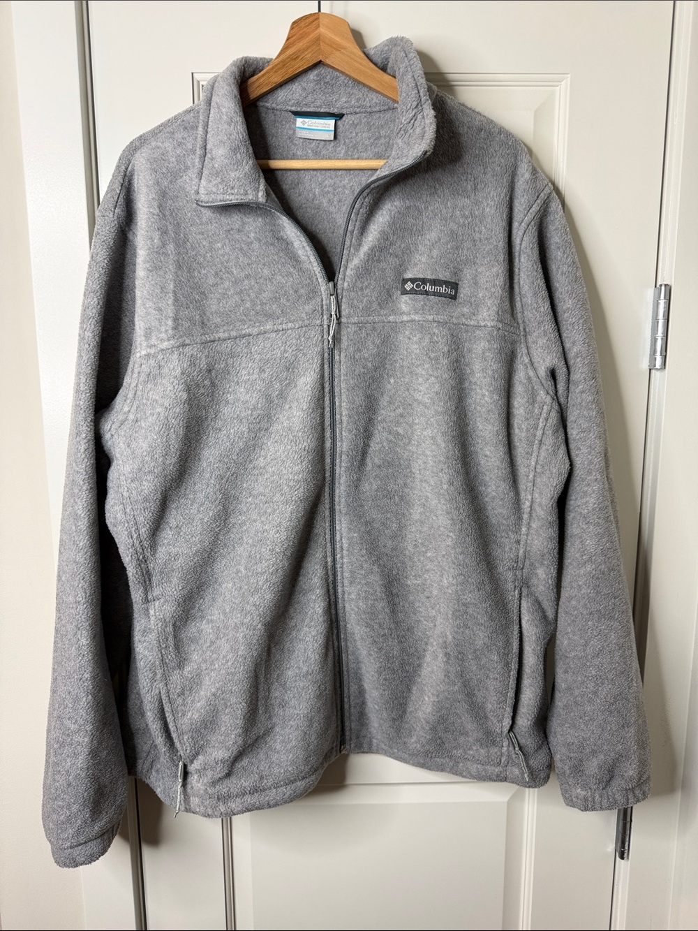 Columbia Fleece Grey Sweater,size Large